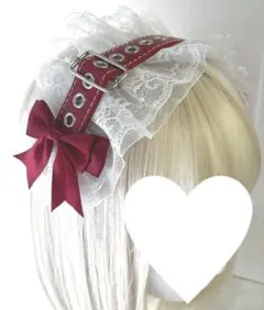 赤×白　バックルベルト　　ゴスロリ　サブカル　地雷　量産型