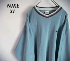 NIKE 銀タグ 90s Vネック 薄手スウェットトレーナー 希少XL