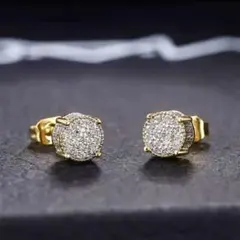 ✳️スタッドピアス ジルコニア パヴェ 高級CZダイヤ メンズ　二つセット