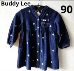 Buddy Lee　バディリー　デニムワンピース　デイジー刺繍　花柄　90　新品のサムネイル