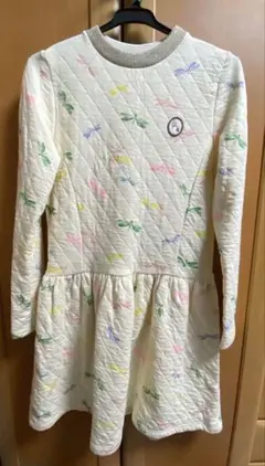 プチバトー　キルティングワンピース トンボ柄１５２センチ１２ans