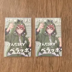 カラフルピーチじゃぱぱ　からぴちミュージアムトレーディングカード2枚セット展示会