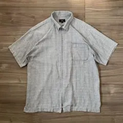 90s vintage COUNTEESチェックジップシャツ　cityboy短丈