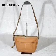 バーバリー ノバチェック キャメル レザー ショルダーバッグ ヴィンテージ