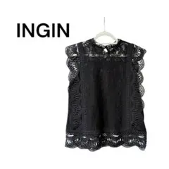 si386【INGIN】レースノースリーブトップス　大人フェミニン　上品