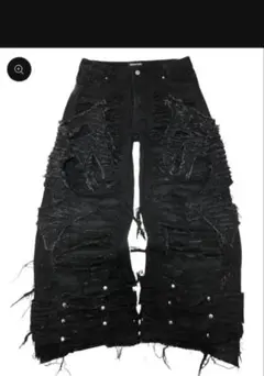 damage devil black denim pants mmoptionのサムネイル