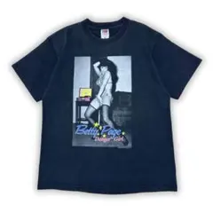 90s ベティ・ペイジ ヴィンテージT アメリカ製 シングルステッチ S 美 