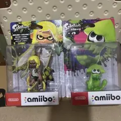 Splatoon amiibo インクリング（イエロー）とイカ（グリーン）セット