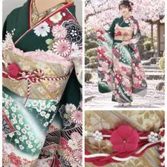 ♦︎上品な濃いえんじ振袖♦︎牡丹柄の振袖フルセット♦︎新品フル 