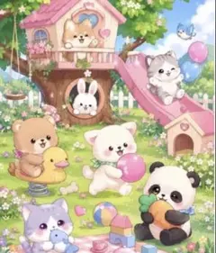 ダイヤモンドアート　犬　猫　パンダ　キャラクター　キット　ビーズアート　アニメ