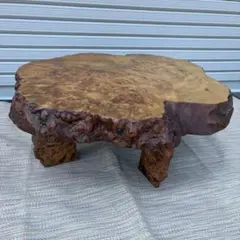 花梨 瘤杢 一枚板 座卓 110cm 無垢 天板45mm 耳付き ローテーブル