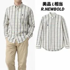 【美品】R.NEWBOLD シアサッカー　マルチカラー　シャツ L相当