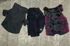 ブルブブ　bulbu-bu 赤チェック　セットアップ　3点セット　SLサイズ