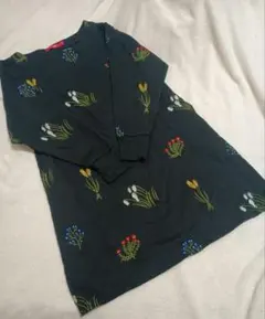 graniph スウェットワンピース 　花刺繍