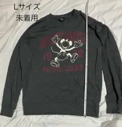 メンズ ディズニー ミッキーマウス クルーネックスウェットシャツ Lサイズ