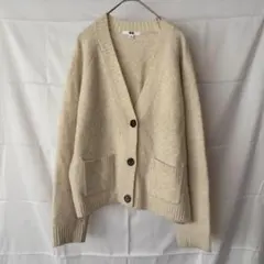 UNIQLO（ユニクロ） スフレヤーンショートカーディガンアイボリーM