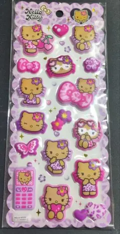 サンリオ ハローキティ ぷくぷくシール 正規品 マシュマロ 日焼けキティ黒ギャル