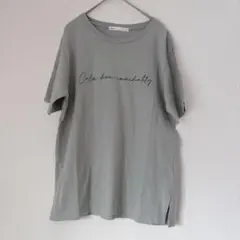 イッカ Tシャツ L グリーン シンプル ベーシック