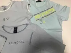 3枚セット　140 150 160 GAP ポンポネット  ラインストーン水色