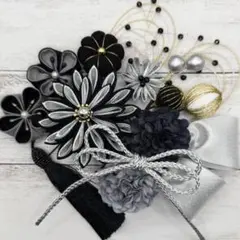 髪飾り　☆4263☆ つまみ細工　成人式　卒業式　結婚式　七五三　帯留め