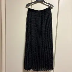 earth music & ecology 黒 プリーツロングスカート