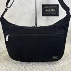 美品✨ PORTER ポーター ショルダーバッグ キャンバス ハーフムーン型のサムネイル