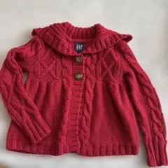 GAP KIDS レッド ニットセーター 110 カーディガン