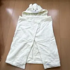 ミキハウス　クマのフード付きバスタオル　湯上がりタオル