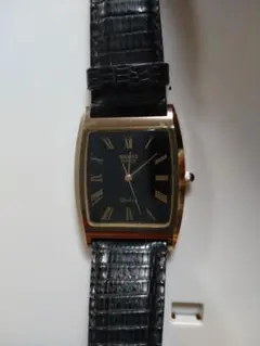 【SEIKO Dolce】クォーツ腕時計 黒文字盤 メンズ