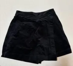 新品未使用　UNIQLO 黒 コーデュロイ スコート ミニスカート　Ｓサイズ