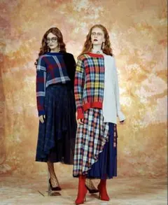 PAMEO POSE ハーフ&ハーフニット