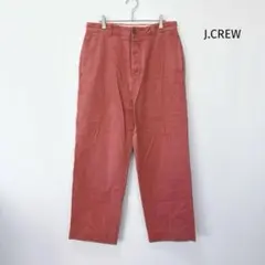 J.CREW ワイドパンツ ストレート 32×32 コットン チノパン ピンク
