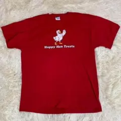 C2124【ジャージーズレッドボディXLサイズ】アメリカユーズドTシャツレッド色