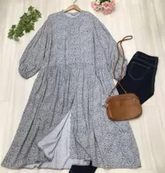 サマンサモスモス SM2 小花柄 花柄 ワンピース シャツワンピース