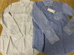 A121 ユニクロ 長袖 ボタンダウン シャツ メンズ Ｓ　2点セット
