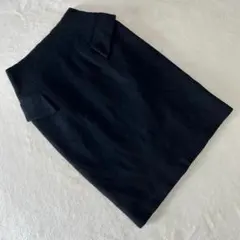 ROPEロペ　タイトスカート　ひざ丈　毛混　カシミヤ混　ブラック　レディースのサムネイル