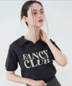 FANCY CLUB/ファンシークラブ　ウエーブカラーニット 半袖のサムネイル