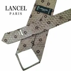 LANCEL ハンドメイド イタリア製 100％シルク ネクタイ