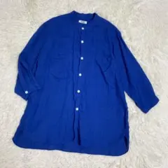 ♡美品♡ FANEUIL ファヌル シャツ ブラウス リネン 麻 日本製 ブルー 
