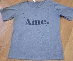 Ame. ロゴ Tシャツ グレー 半袖