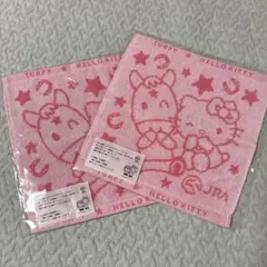 JRA 金杯　TURFY x HELLO KITTY タオルハンカチ 2枚新品のサムネイル