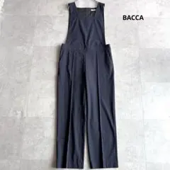美品✨BACCA シアサッカー カバードサロペット オールインワン ネイビーのサムネイル