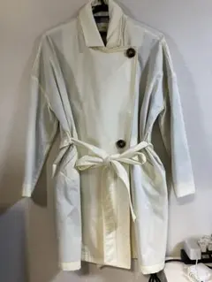 アイボリー トレンチコート チェック裏地