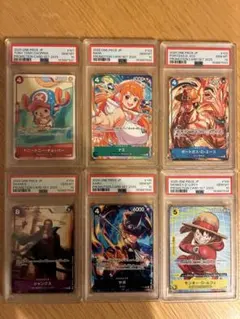 6連番 PSA10 マクドナルド プロモ ルフィ ナミ エース ワンピース