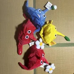 ピクミン PIKMIN なりきり帽子 イエロー　ブルー　レッド　3種　4点セット