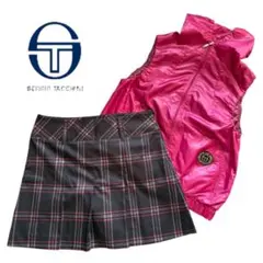 Sergio Tacchini ピンクベスト スカートセット ゴルフ テニス M