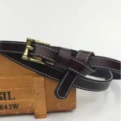 新品　SETUP7 クラシックレザーベルト　ダークブラウンのサムネイル