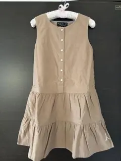 agnès b. ENFANT ジャンバースカート 8M ベージュ