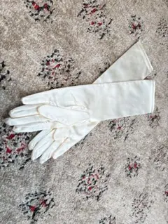 アイボリー サテン ロンググローブ