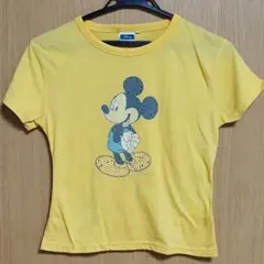 Disney ミッキーマウス Tシャツ イエロー